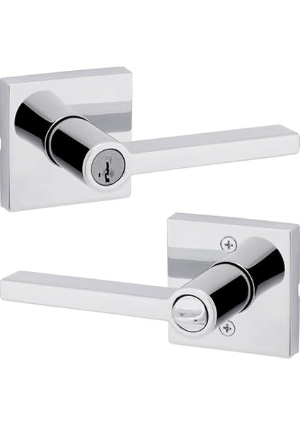 Kapı Kolu Akıllı Anahtar Anahtar Anahtar Güvenlik Anahtarlı Giriş Kilidi, Cilalı Krom Kare Gül modelleri