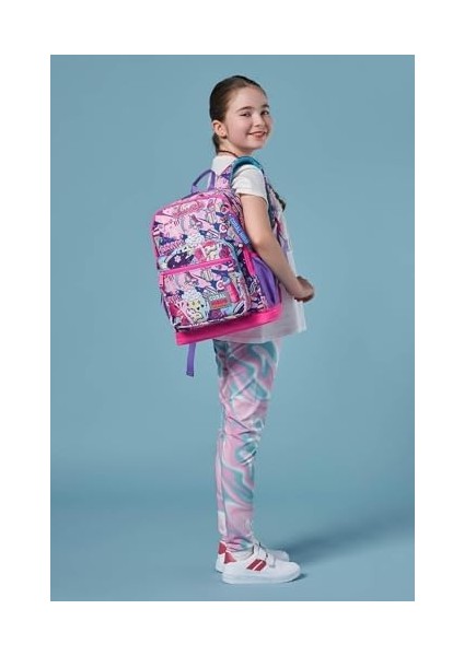 Dört Bölmeli Grafiti Desenli Ilkokul Sırt Çantası - Kız Çocuk modelleri