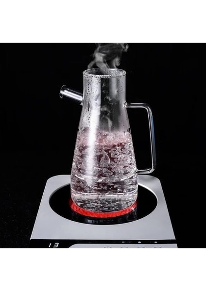 Life 2 Adet Bambu Kapaklı Borosilikat Cam Yağdanlık 900 ml MIT1071