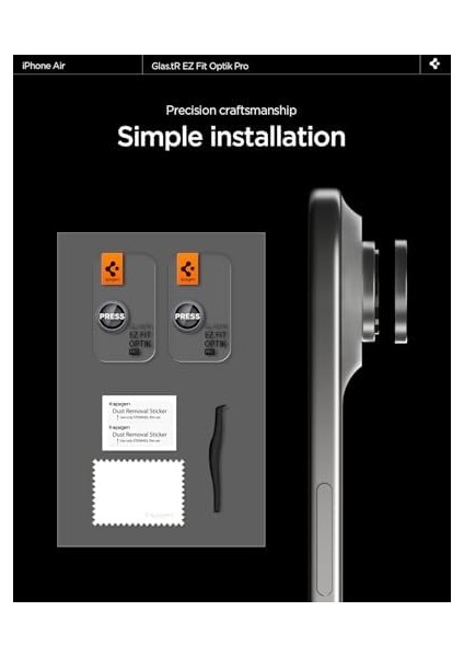 Air ile Uyumlu Kamera Lens Camı Koruyucu Kolay Kurulum Glas.tr Ez Fit Optik Pro (2 Adet) Gray - AGL10130 fiyatları