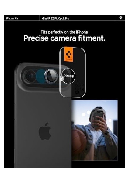 Air ile Uyumlu Kamera Lens Camı Koruyucu Kolay Kurulum Glas.tr Ez Fit Optik Pro (2 Adet) Gray - AGL10130 modelleri