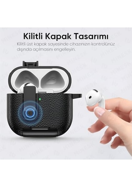 Pro 3 ile Uyumlu Deri Görünümlü Şarj Girişi ve Kapağı Kilitlenebilir Cihazı Tam Saran Silikon Kılıf Kapak (Siyah, Pro 3 (2025)) fiyatları