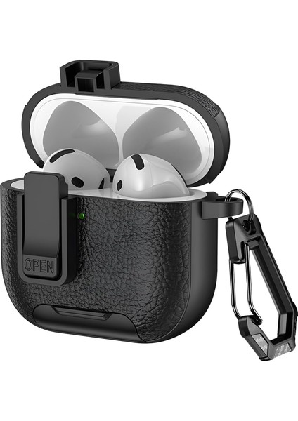 Pro 3 ile Uyumlu Deri Görünümlü Şarj Girişi ve Kapağı Kilitlenebilir Cihazı Tam Saran Silikon Kılıf Kapak (Siyah, Pro 3 (2025)) modelleri