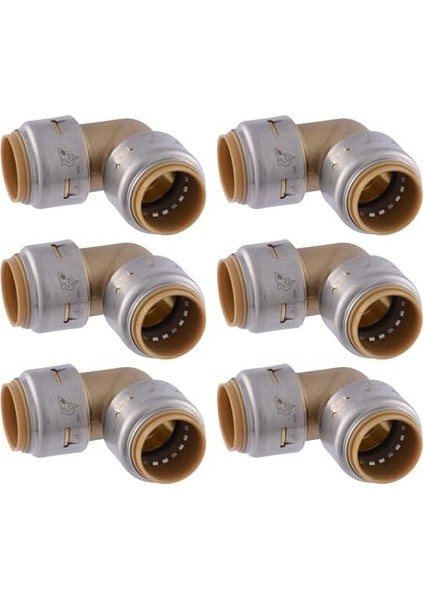 Max 3/4 Inç 90 Derece Dirsek, 6&apos;lı Paket, Pirinç Tesisat Armatürü, Pex Boru, Bakır, Cpvc, Pe-Rt, Hdpe, UR256 fiyatları