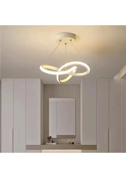 Modern LED Avize, Sarkıt Tavan Lambası, 36W, 6500K Beyaz Işık,salon Mutfak Oda Hol