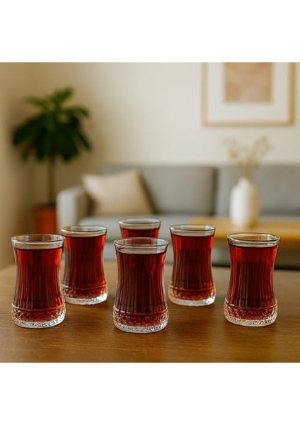 6’lı Kristal Desenli Cam Çay Bardağı Seti – 160 ml Ince Belli Modern Tasarım – Dayanıklı Cam Bardak – Şık ve Zarif Sunum Için Çay ve Kahve Bardağı fiyatları