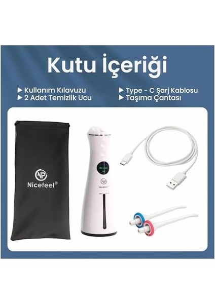 Npo Nicefeel FC1596 Taşınabilir,şarjlı,masajlı,diş Teli/protez Bakım Profesyonel Ağız Duşu (Beyaz) modelleri