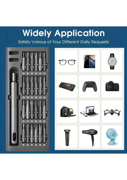 1 Arada Tornavida Seti, Elektronik Cihaz Tamir Kiti, Çok Fonksiyonlu Profesyonel Alet Seti, Gri modelleri