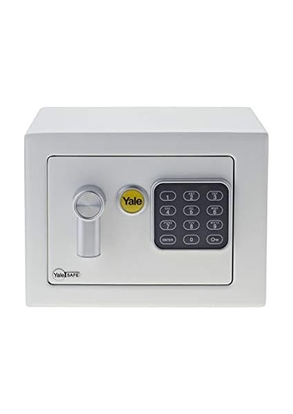 Dijital Mini Boy Kollu Kasa - YSV/170/DB1/W - Standart Güvenlik - 16MM Çapında 2 Adet Kilitleme Mili - 3,8 Litre Kapasite - 17 x 23 x 17 cm - Beyaz modelleri