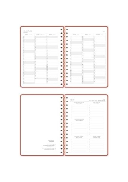 2026 A5 Spiralli Haftalık Ajanda 12 Aylık - modelleri