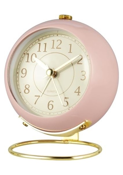 Çalar Saat Analog, Klasik ve Taşınabilir Masa Saati, Gece Işıklı, Pil ile Çalışan, Sessiz Alarm Özellikli, Yatak Odası ve Çalışma Alanları Için Uygun (Pembe) modelleri