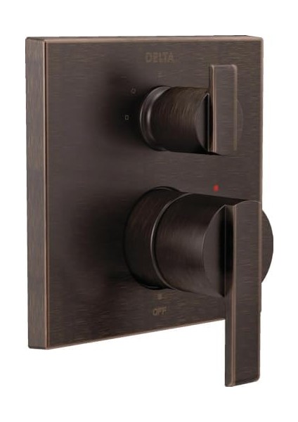 (Venetian Bronze) - T24867 Ara Angular Modern Monitor 14 Series Valve With 3-Setting Integrated Diverter, Chrome (Valve Not Included)