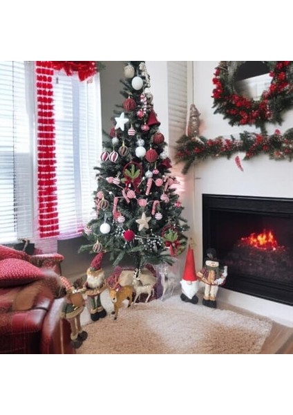 Lüks Yılbaşı Topu 8cm Altın Boncuk Şeritli Işıltılı Payetli Siyah - Bordo Çam Ağacı Süsü 3lü modelleri