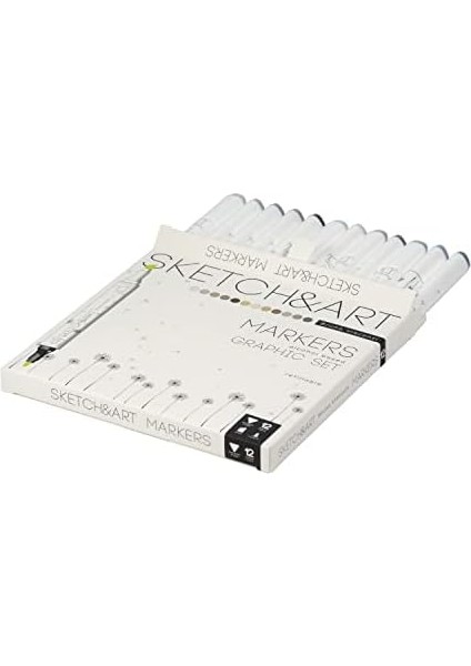 "sketch & Art" Çift Taraflı Markers 12 Renk (Graphics) modelleri