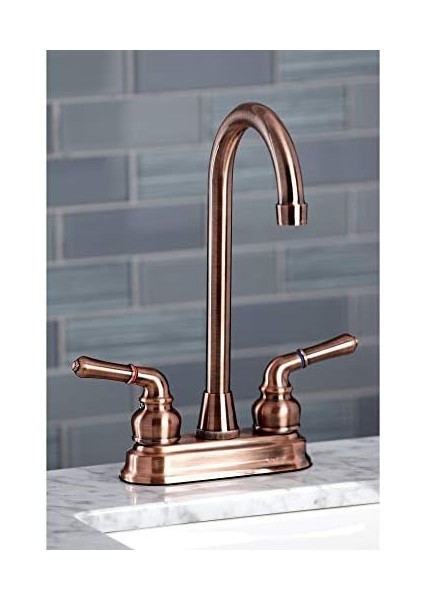 KB496 Magellan Bar Musluk, Antik Bakır, 2,75 x 2,75 x 2,13