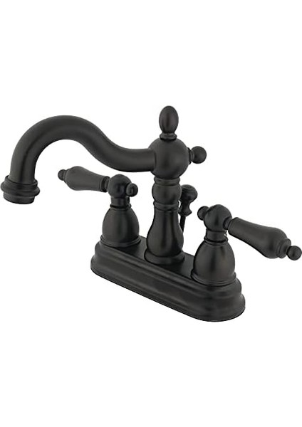 KB1605ALB 10 cm Merkez Set Lavabo Musluğu Kol Kolu ve Pirinç Pop-Up, Yağla Pürüzsüzleştirilmiş Bronz modelleri