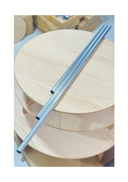 Oklava Paslanmaz Çelik Metal Pratik 75 cm Hamur Yufka Açıcı Merdane Oklava