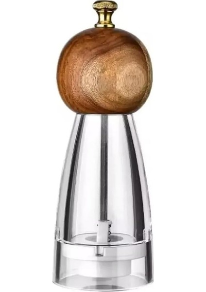 Akasya Kapaklı Baharat Öğütücü – 17,5 cm Cam Baharat, Tuz, Karabiber, Şık ve Dayanıklı Tasarım