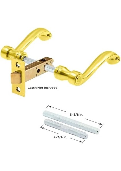 Security E 2660 Fransız Kolonyal Kapı Kolları, Ağır Döküm Tasarımı, Pirinç Kaplama Kaplama, 1/4 Inç Kullanır. Tahrik Sistemi, 1 Set