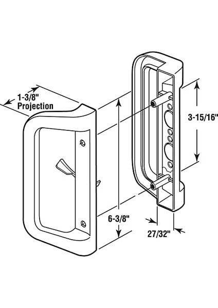 C 1177 Kapı Kolu Seti, Beyaz