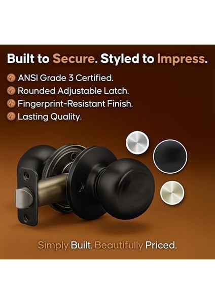 BK2030SS-3 Top Topuz Gizlilik Işlevi 3 Topuz Çoklu Paket, Paslanmaz Kaplama fiyatları