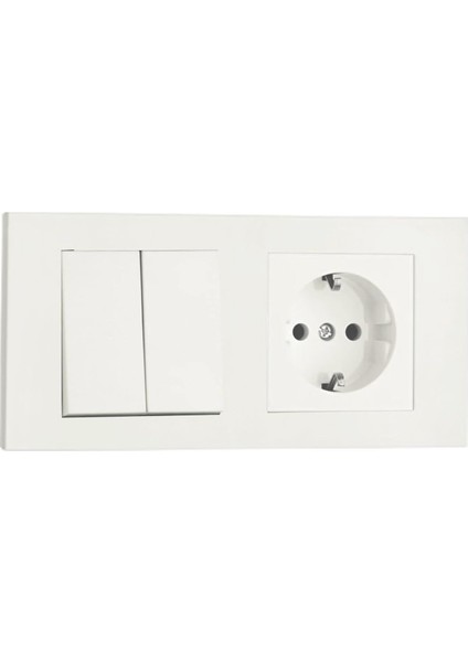 Grano Beyaz 2&apos;li Set Komütatör ve Topraklı Priz Set fiyatları