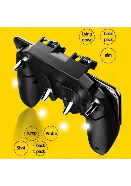 4 Tetikli Mobil Oyun Kolu – 90° Dönebilen Gövde, Ergonomik Kavrama, Dayanıklı Fiber Malzeme, Uyumlu Pubg & Cod & Fire Oyun Kontrolcüsü | AK66 fiyatları