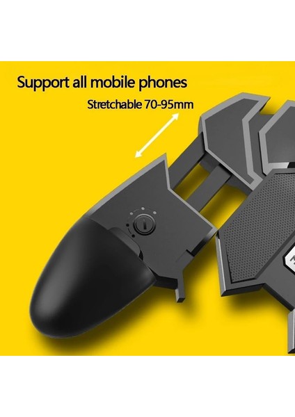 4 Tetikli Mobil Oyun Kolu – 90° Dönebilen Gövde, Ergonomik Kavrama, Dayanıklı Fiber Malzeme, Uyumlu Pubg & Cod & Fire Oyun Kontrolcüsü | AK66 modelleri