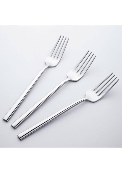 Nehir Dalyan Sade 1 Takım 6 Adet Tatlı Çatal Takımı