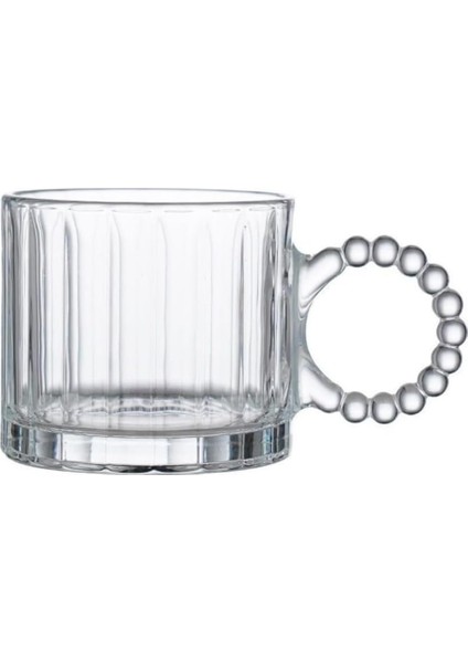 6&apos;lı Cam Boncuk Kulplu Bardak Seti – 130 ml Şeffaf Kupa Bardak, Çay Kahve Su Meşrubat Için Şık ve Dayanıklı Tasarım fiyatları