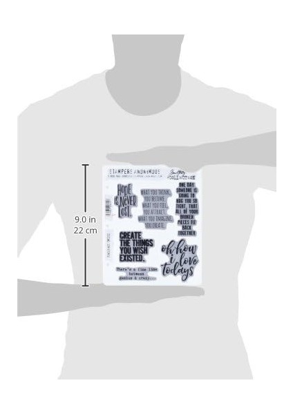 Anonim CMS252 Ponderings Tim Holtz Yapışkanlı Mühür, 17,8 x 21,6 Cm, Şeffaf modelleri