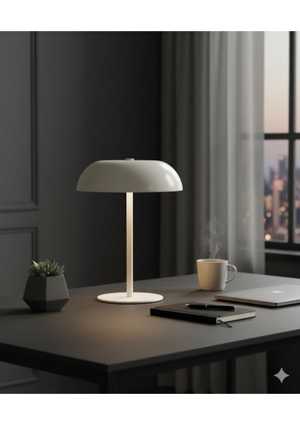 Modern Dokunmatik Ayarlı LED Masa Lambası | Şarj Edilebilir & Taşınabilir |, Gümüş, Krem Seçenekleri (Krem) modelleri