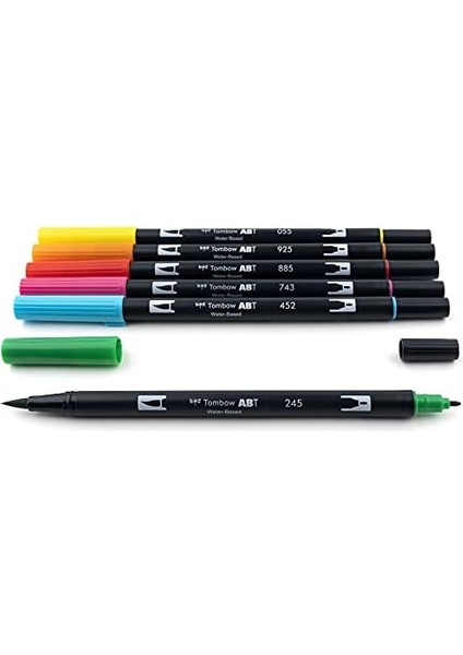 56225 Çift Fırça Kalem Sanat Işaretleyici Kutlama 6&apos;lı Paket modelleri