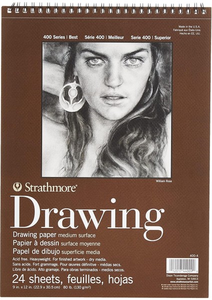 400 Series Zeichenblock, 22,9 x 30,5 Cm, Mit Spiralbindung, 24 Blatt