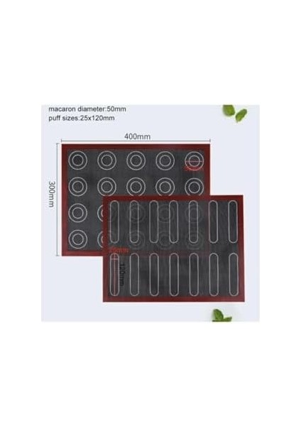 Siliko World Çift Taraflı Makaron ve Ekler Silpatı 30X40CM, Siyah fiyatları
