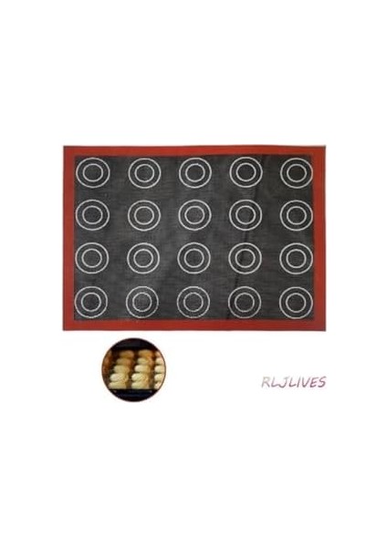 Siliko World Çift Taraflı Makaron ve Ekler Silpatı 30X40CM, Siyah modelleri