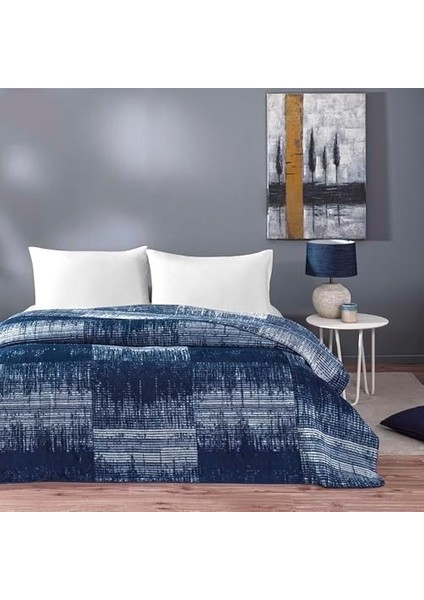 Ziggy DESENLI%100 Pamuk Pamuk Battaniye, Lacivert, Çift Kişilik modelleri