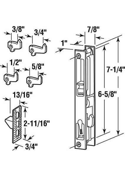 MP1043 Sürgülü Kapı Sifon Kolu, Siyah Diecast, (1 Set)