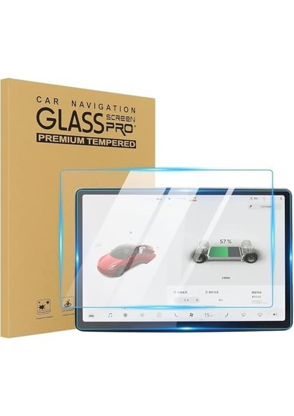Tesla Y New 15.4inch Multimedya Temperli Cam Ekran Koruyucu – 99% Işık Geçirgenliği, Yağ ve Parmak Izine Dayanıklı Kaplama, Hassas Dokunma, Yüksek Yüzey Sertliği ve Etkili Koruma
