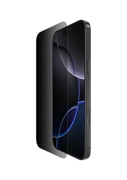 Screenforce Invisiglass 16 Pro Max Paravan, Çizilmez Koruyucu Folyo, Geri Dönüştürülmüş Camdan Üretilmiştir, Kabarcıksız Uygulama Için Konumlandırma Kabı, 16 Pro Max Için Ekran