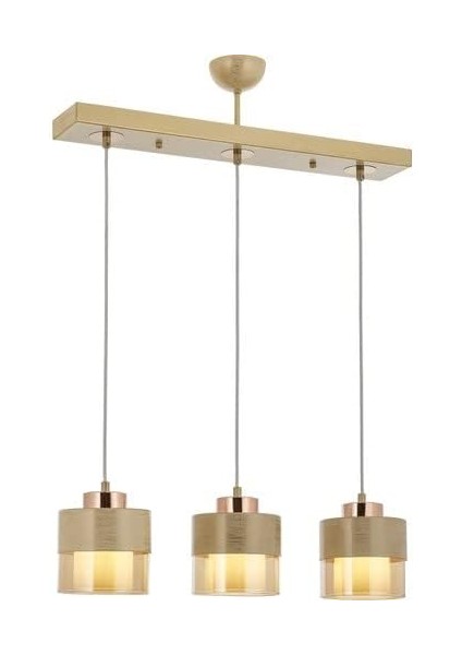 AV-60193-3Y-KRM Krem Boyalı Modern Avize E27 Metal Cam 70X15CM modelleri