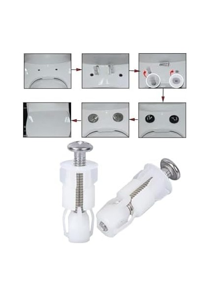 Uyumlu Yavaş Kapanan Klozet Kapak Montaj Takozu Klozet Kapak Montaj Dübeli 2&apos;li