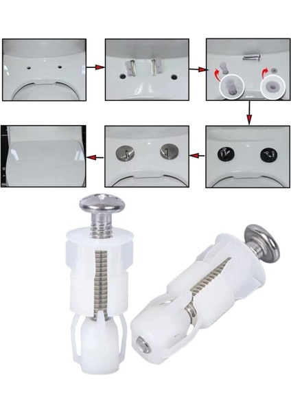 Uyumlu Yavaş Kapanan Klozet Kapak Montaj Takozu Klozet Kapak Montaj Dübeli 2&apos;li fiyatları