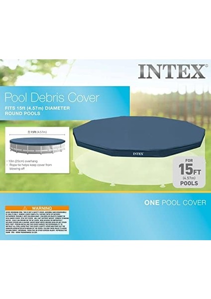 Yuvarlak Metal Çerçeve Havuz Örtüsü, Mavi, 4,6 M modelleri