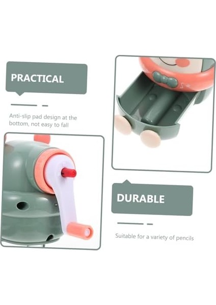 Çocuklar Için Kalemtıraş, El Kranklı Yaratıcı Karikatür Ayı Şekilli Kalemtıraş, Sevimli ve Dayanıklı Manuel Kalemtıraş Okul Malzemeleri, Sınıf, Çocuk Hediyeleri Için fiyatları