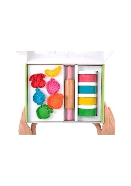 Doğal Oyun Hamurları Premıum Kutu Set - Meyveler ve Sebzeler