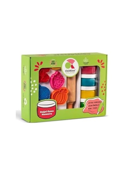 Doğal Oyun Hamurları Premıum Kutu Set - Meyveler ve Sebzeler fiyatları