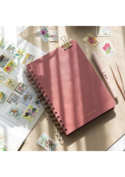 2026 A5 Spiralli Haftalık Ajanda 12 Aylık - Pembe fiyatları