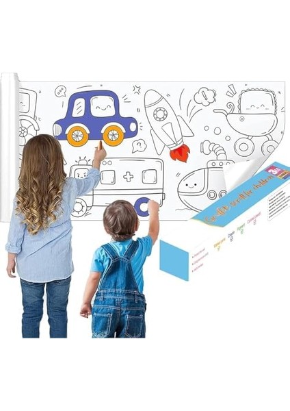 Çizim Kağıdı Ruloları, 30CMX3M Boyama Kağıdı Rulosu, Çocuklar Için Yapıştırılabilir Duvar Kağıdı, Dıy Renk Doldurma Kağıdı, Sınıf/ev/parti Için Ideal Hediye, 1 Rulo, 40 x 300 cm fiyatları