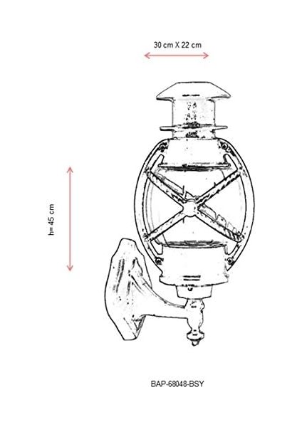 68048 Bahçe Aplik, 60 W, Siyah